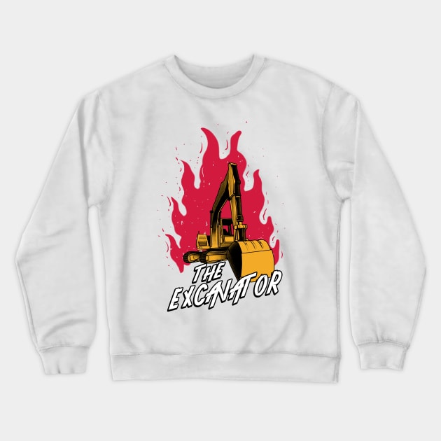 The Excavator Crewneck Sweatshirt by damnoverload